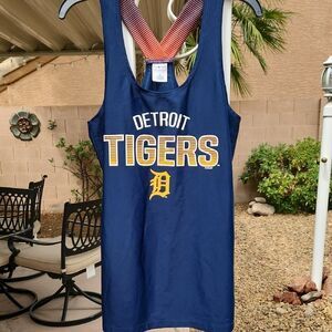 Detroit Tigers Navy Racerback Womens Small Tank Top MLB Genuine Merchandise